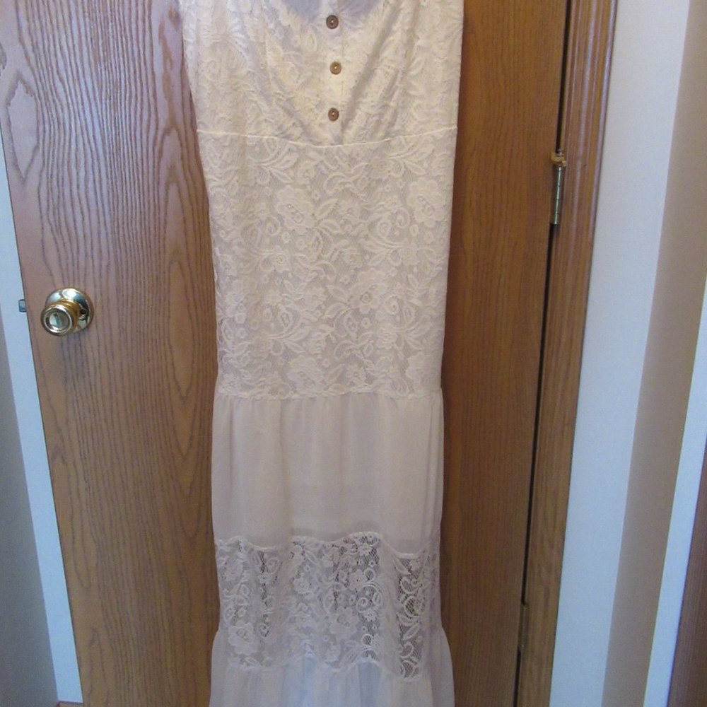 White Summer dress Size L